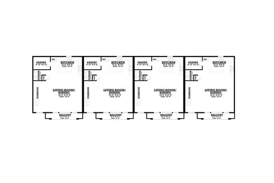 Floor Plan - Upper Floor for Modern House Plan #1112-12 - 3 bed, 3.5 bath