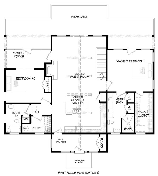 Architectural House Design - Country Floor Plan - Main Floor Plan #932-400