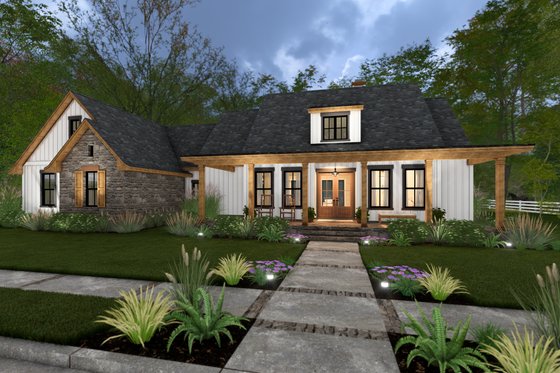 Exterior - Front Elevation 9 for Cottage House Plan #120-287 - 3 bed, 2.5 bath
