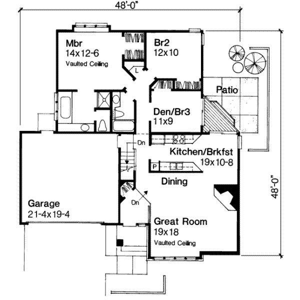 Traditional Floor Plan - Main Floor Plan #320-127