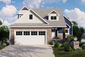 Cottage Exterior - Front Elevation Plan #1064-97