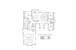 Floor Plan - Main Floor for Craftsman House Plan #892-13 - 3 bed, 3.5 bath