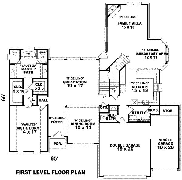 European Floor Plan - Main Floor Plan #81-1118