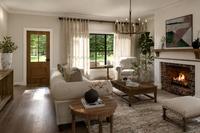 Architectural House Design - Interior - Family Room for Barndominium House Plan #1117-49 - 4 bed, 3.5 bath