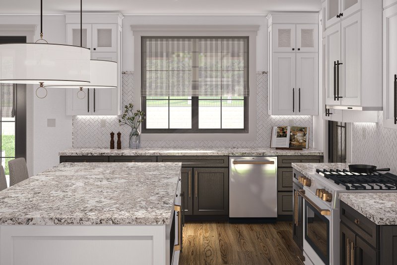 House Blueprint - Interior - Kitchen 2 for Colonial House Plan #455-467 - 3 bed, 3.5 bath