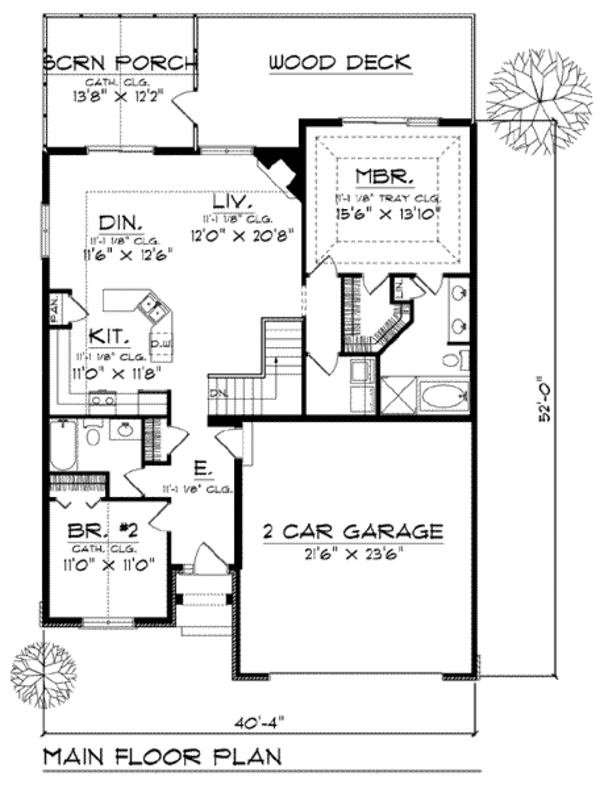 Home Plan - European Floor Plan - Main Floor Plan #70-801