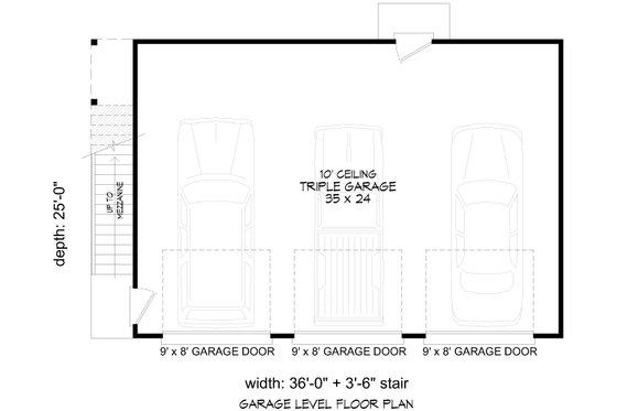Floor Plan - Main Floor for Contemporary House Plan #932-1097, 0 bath
