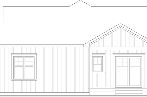 Exterior - Rear Elevation for Farmhouse House Plan #23-2900 - 3 bed, 2 bath