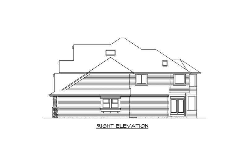 Home Plan - Exterior - Other Elevation 3 for Craftsman House Plan #132-165 - 4 bed, 3.5 bath