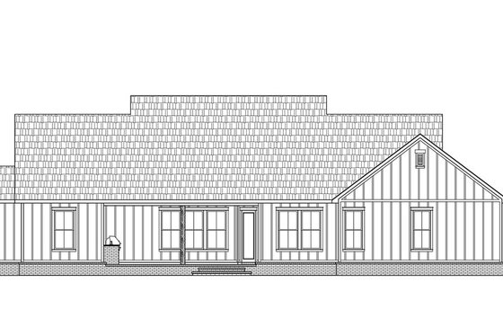 Exterior - Rear Elevation for Farmhouse House Plan #1074-36 - 4 bed, 2.5 bath