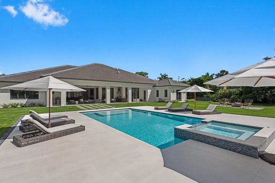 Exterior - Rear Elevation for Contemporary House Plan #548-66 - 5 bed, 5.5 bath