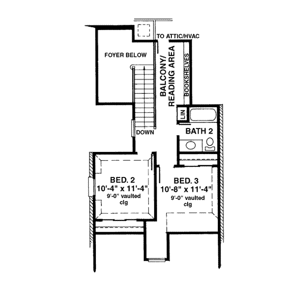 European Floor Plan - Upper Floor Plan #410-304