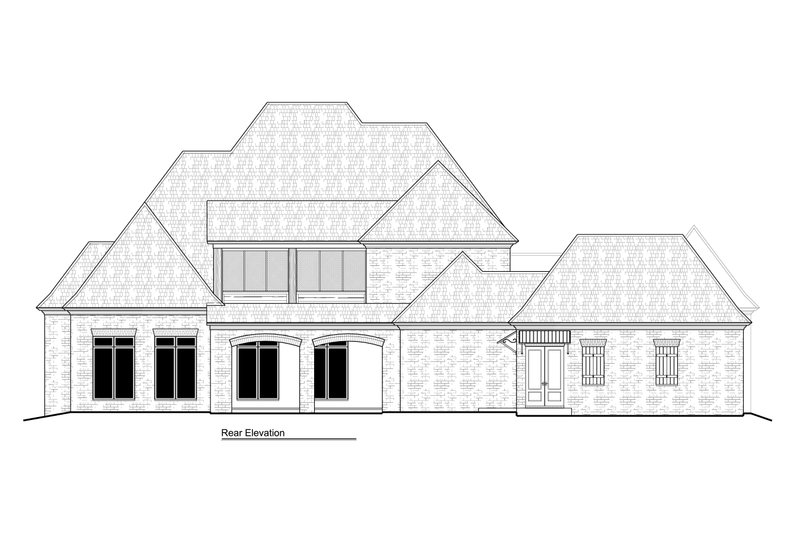 House Blueprint - Exterior - Rear Elevation for Traditional House Plan #1081-46 - 5 bed, 4.5 bath