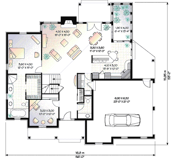 European Floor Plan - Main Floor Plan #23-232