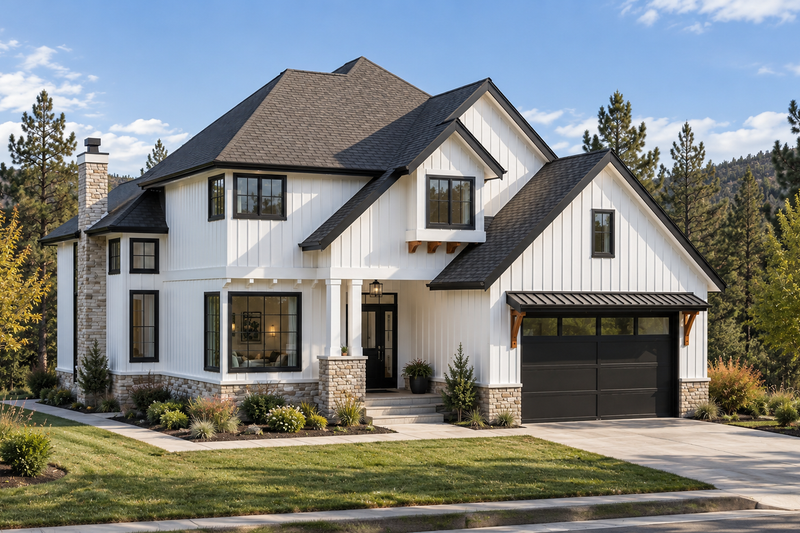 Dream House Plan - Exterior - Front Elevation 2 for Farmhouse House Plan #1100-162 - 3 bed, 2.5 bath