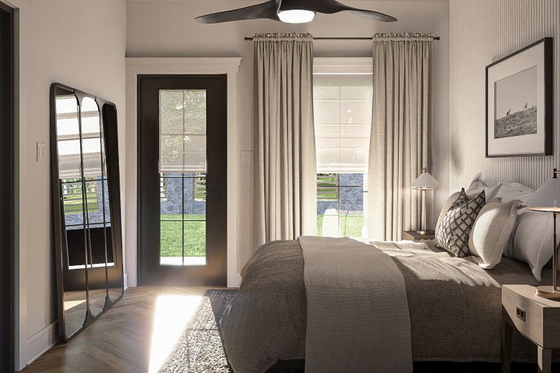 House Blueprint - Interior - Bedroom 1 for Modern House Plan #455-427 - 1 bed, 1 bath