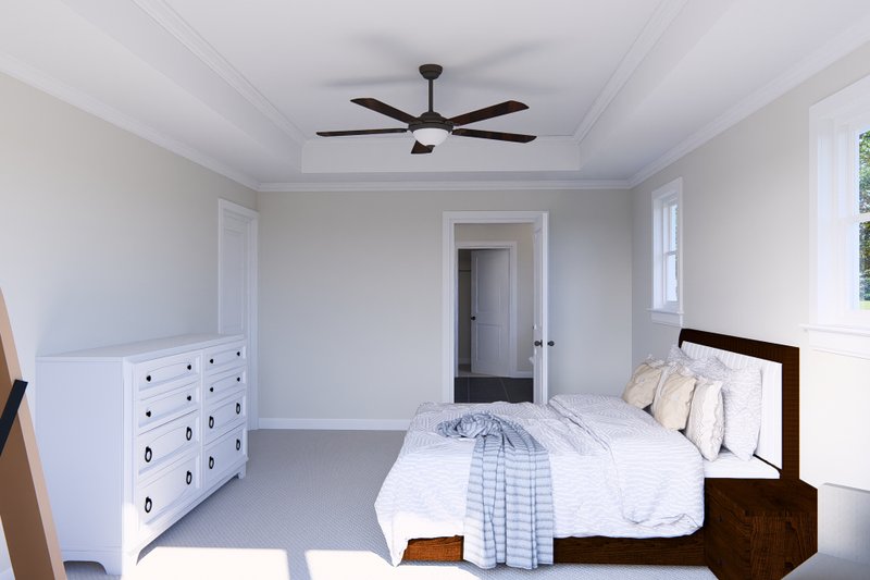 Architectural House Design - Interior - Master Bedroom for Farmhouse House Plan #513-2254 - 4 bed, 3 bath