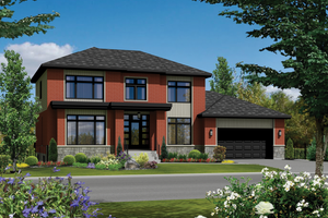 Contemporary Exterior - Front Elevation Plan #25-4625