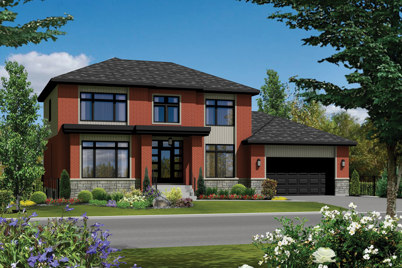 Dream House Plan - Contemporary Exterior - Front Elevation Plan #25-4625