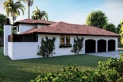 Mediterranean Style House Plan - 4 Beds 3.5 Baths 3512 Sq/Ft Plan #455-555 
