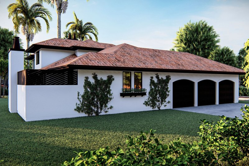 Home Plan - Exterior - Other Elevation 4 for Mediterranean House Plan #455-555 - 4 bed, 3.5 bath