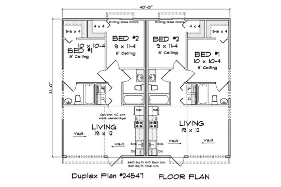 Floor Plan - Main Floor for Cottage House Plan #513-2340 - 2 bed, 2 bath