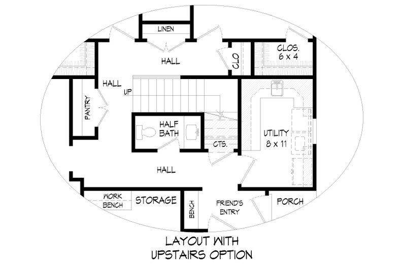 Dream House Plan - Floor Plan - Main Floor 1 for Farmhouse House Plan #932-1206 - 3 bed, 3 bath