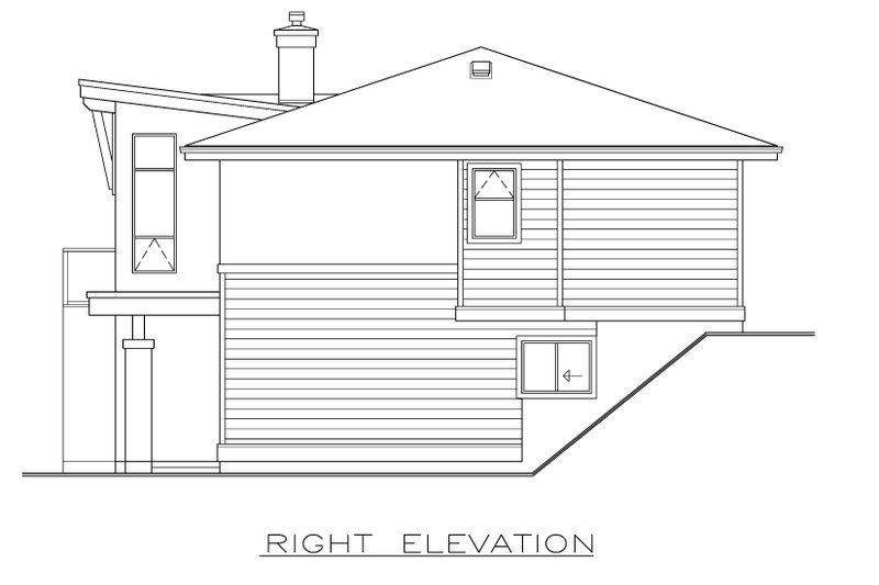 Architectural House Design - Exterior - Other Elevation for Contemporary House Plan #1100-26 - 4 bed, 2 bath