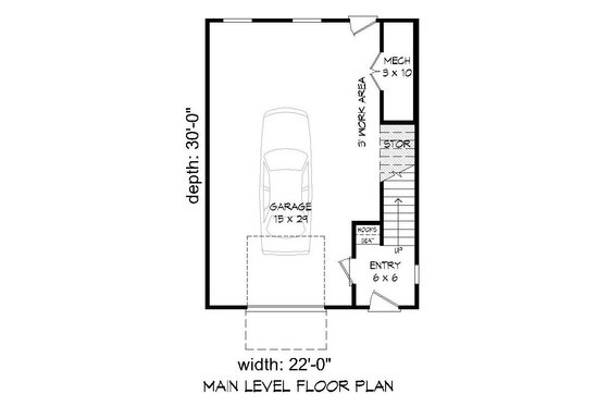 Floor Plan - Main Floor for Contemporary House Plan #932-127 - 2 bed, 2.5 bath