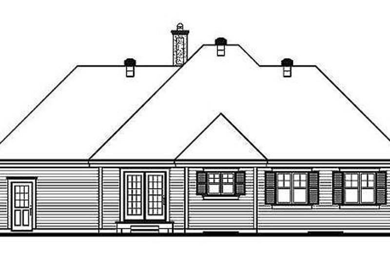 House Plan Design - Exterior - Rear Elevation for Traditional House Plan #23-137 - 3 bed, 1 bath