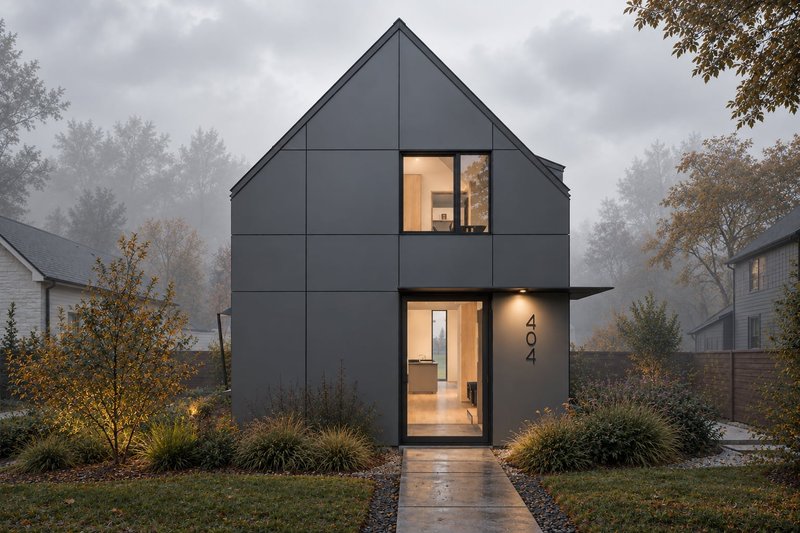 Architectural House Design - Exterior - Front Elevation 5 for Contemporary House Plan #80-232 - 2 bed, 1.5 bath