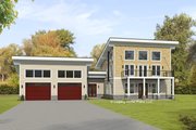 Contemporary Style House Plan - 3 Beds 2 Baths 2111 Sq/Ft Plan #932-904 