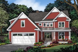 Exterior - Front Elevation Dream House Plan - Farmhouse Exterior - Front Elevation Plan #929-1115
