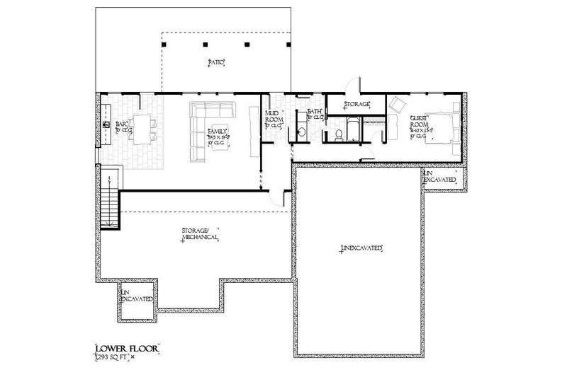 Dream House Plan - Floor Plan - Lower Floor for Traditional House Plan #901-149 - 4 bed, 3.5 bath