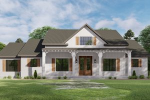 Exterior - Front Elevation for Farmhouse House Plan #1092-72 - 3 bed, 3.5 bath