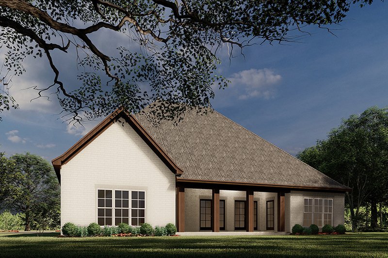 Architectural House Design - Exterior - Rear Elevation for European House Plan #923-28 - 4 bed, 3 bath