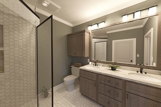 Interior - Master Bathroom for Farmhouse House Plan #44-272 - 3 bed, 2 bath