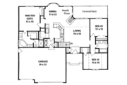 Ranch Style House Plan - 3 Beds 2 Baths 1551 Sq/Ft Plan #58-197 