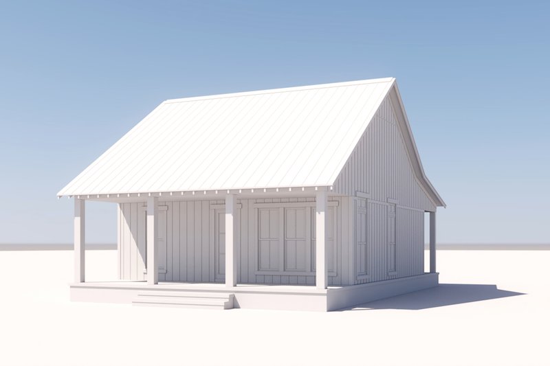 House Design - Exterior - Front Elevation 6 for Farmhouse House Plan #430-277 - 2 bed, 1 bath