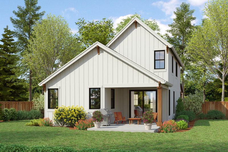 House Design - Exterior - Rear Elevation 1 for Farmhouse House Plan #48-1074 - 4 bed, 2.5 bath