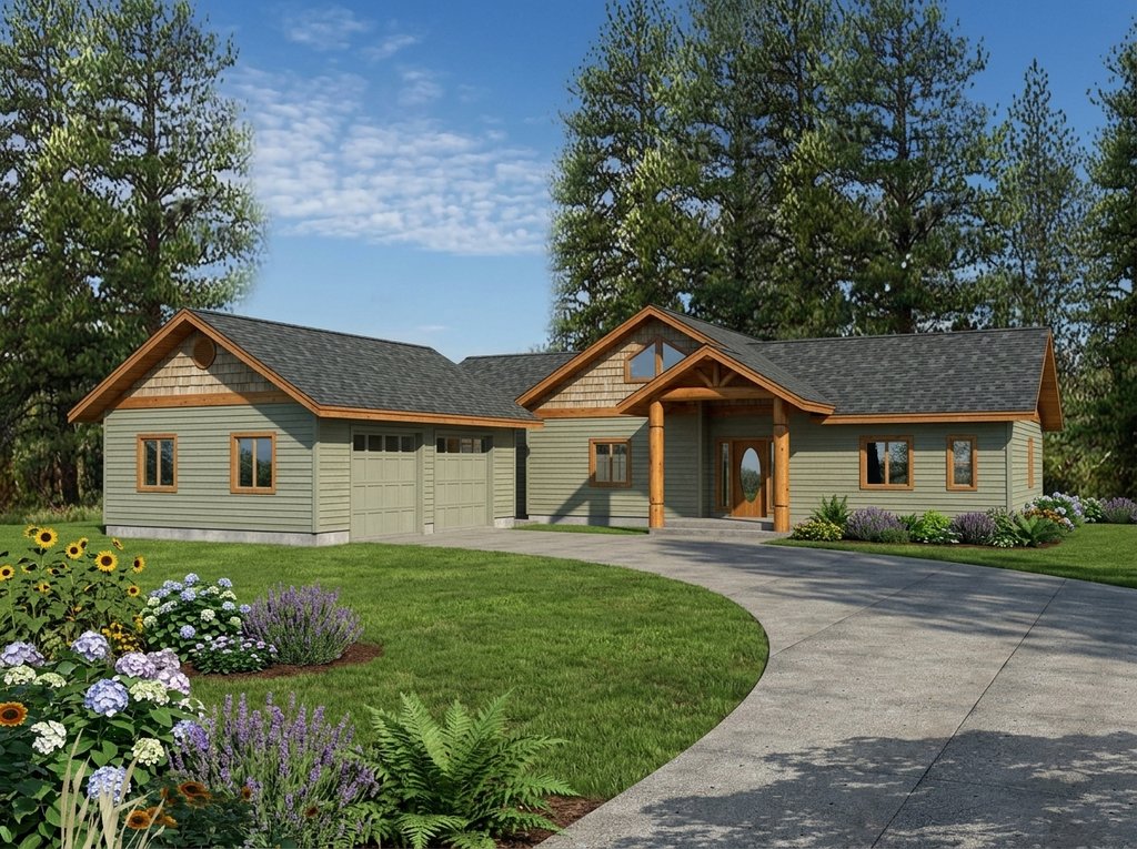 Exterior - Front Elevation for Traditional House Plan #117-548 - 2 bed, 2 bath
