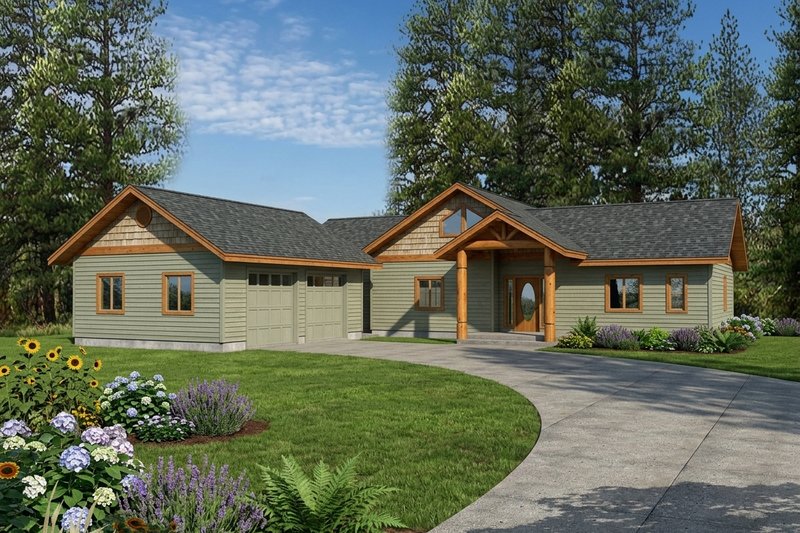 Home Plan - Exterior - Front Elevation for Traditional House Plan #117-548 - 2 bed, 2 bath