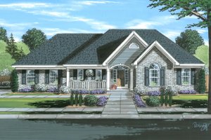 Traditional Exterior - Front Elevation Plan #46-901