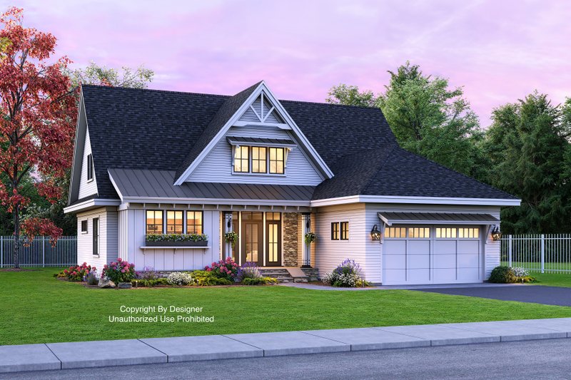 Dream House Plan - Farmhouse Exterior - Front Elevation Plan #51-1147