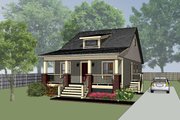 Cottage Style House Plan - 3 Beds 2 Baths 1056 Sq/Ft Plan #79-128 