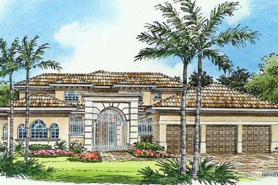 Exterior - Other Elevation for Mediterranean House Plan #420-184 - 4 bed, 5.5 bath