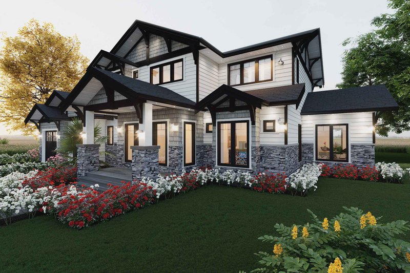House Plan Design - Exterior - Other Elevation 2 for Craftsman House Plan #1101-15 - 3 bed, 3 bath