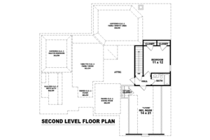 Floor Plan - Upper Floor for European House Plan #81-1089 - 4 bed, 3 bath