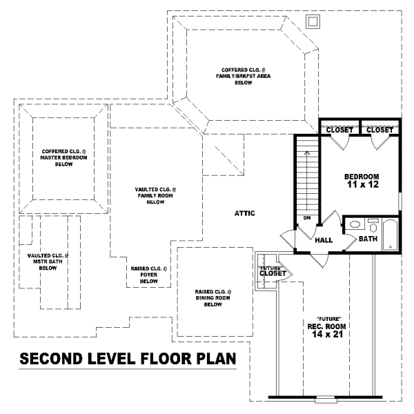 European Floor Plan - Upper Floor Plan #81-1089