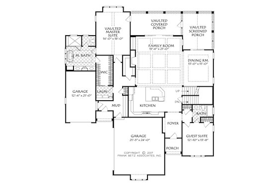 Floor Plan - Main Floor for Craftsman House Plan #927-991 - 4 bed, 4 bath